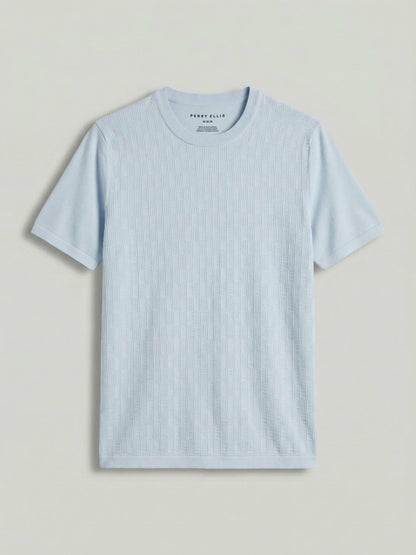 Perry Ellis Geometric Textured Sweater Tee
