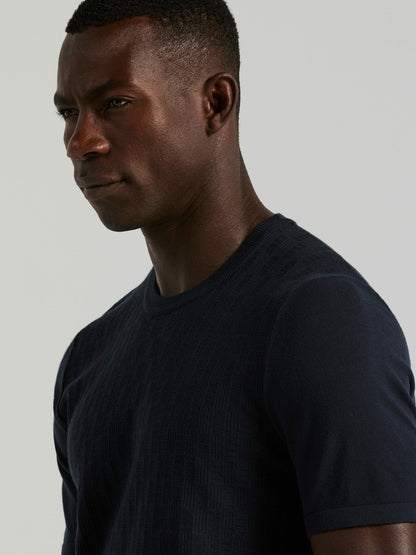 Perry Ellis Geometric Textured Sweater Tee