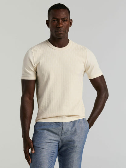 Perry Ellis Geometric Textured Sweater Tee