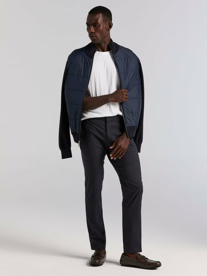 Perry Ellis Textured Ribbed Crew Neck Tee