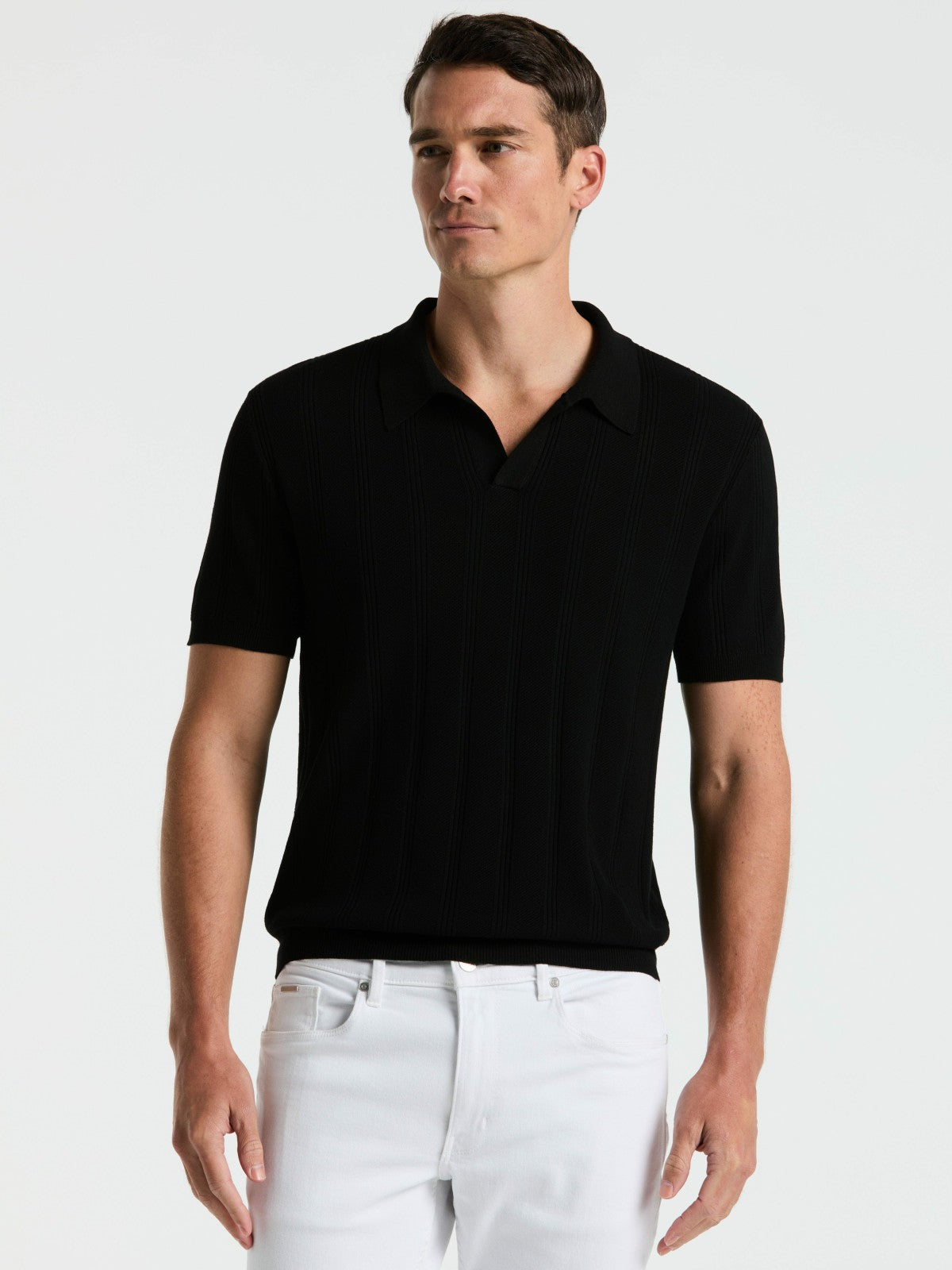 Perry Ellis Mesh Stripe Sweater Polo