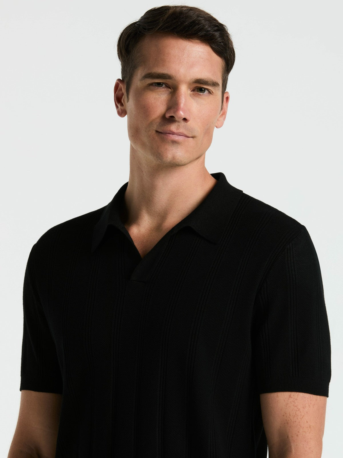 Perry Ellis Mesh Stripe Sweater Polo