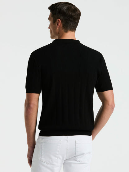Perry Ellis Mesh Stripe Sweater Polo