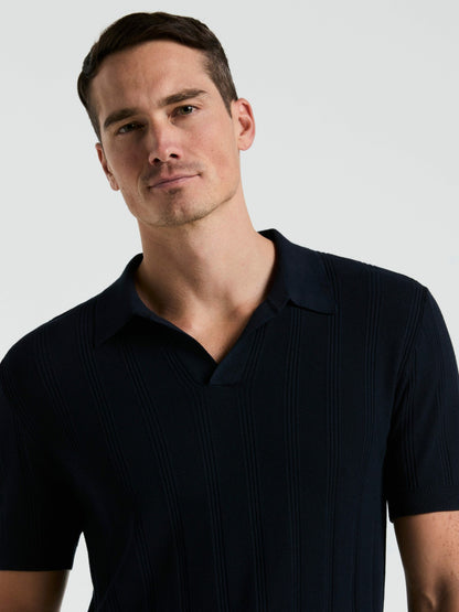 Perry Ellis Mesh Stripe Sweater Polo