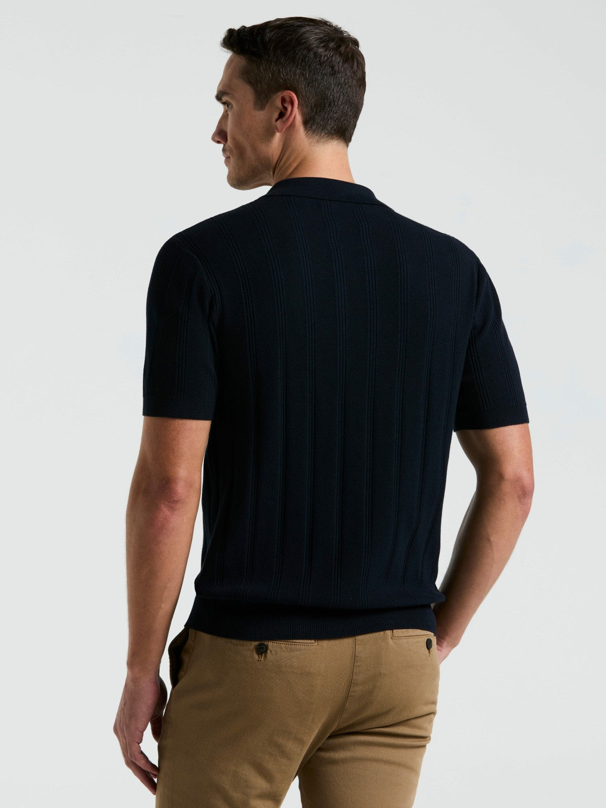 Perry Ellis Mesh Stripe Sweater Polo
