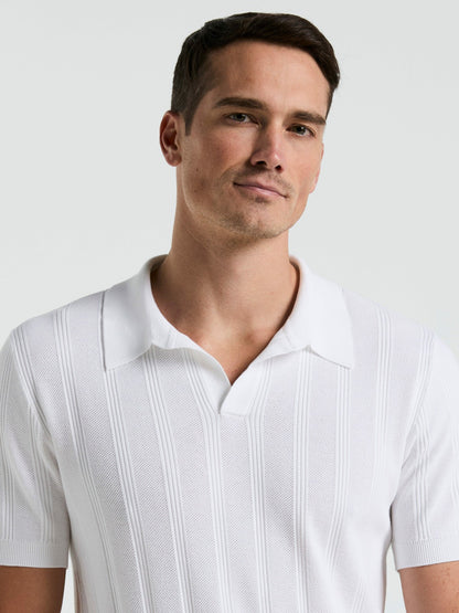 Perry Ellis Mesh Stripe Sweater Polo