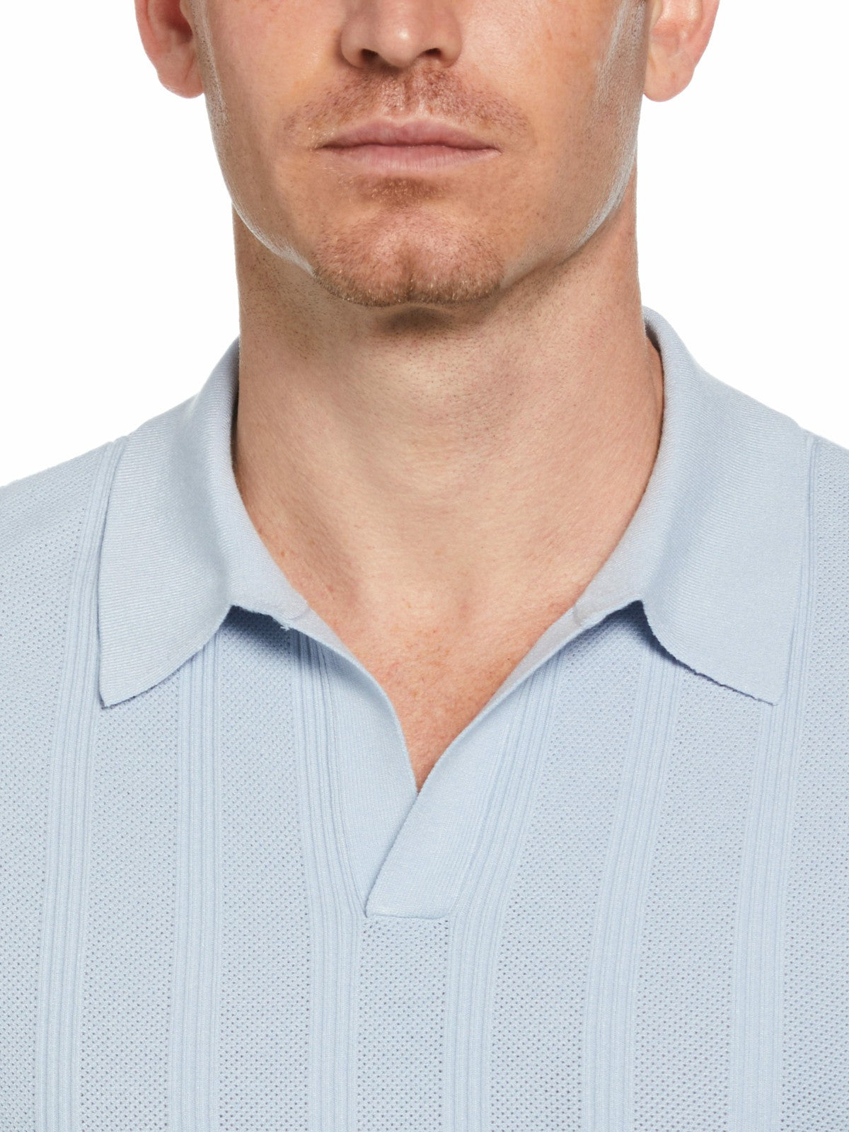Perry Ellis Mesh Stripe Sweater Polo