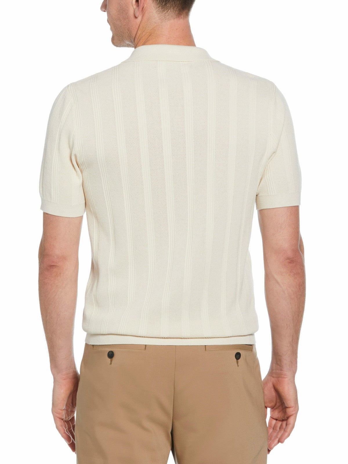 Perry Ellis Mesh Stripe Sweater Polo