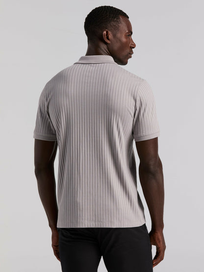 Perry Ellis Quarter Zip Ribbed Polo