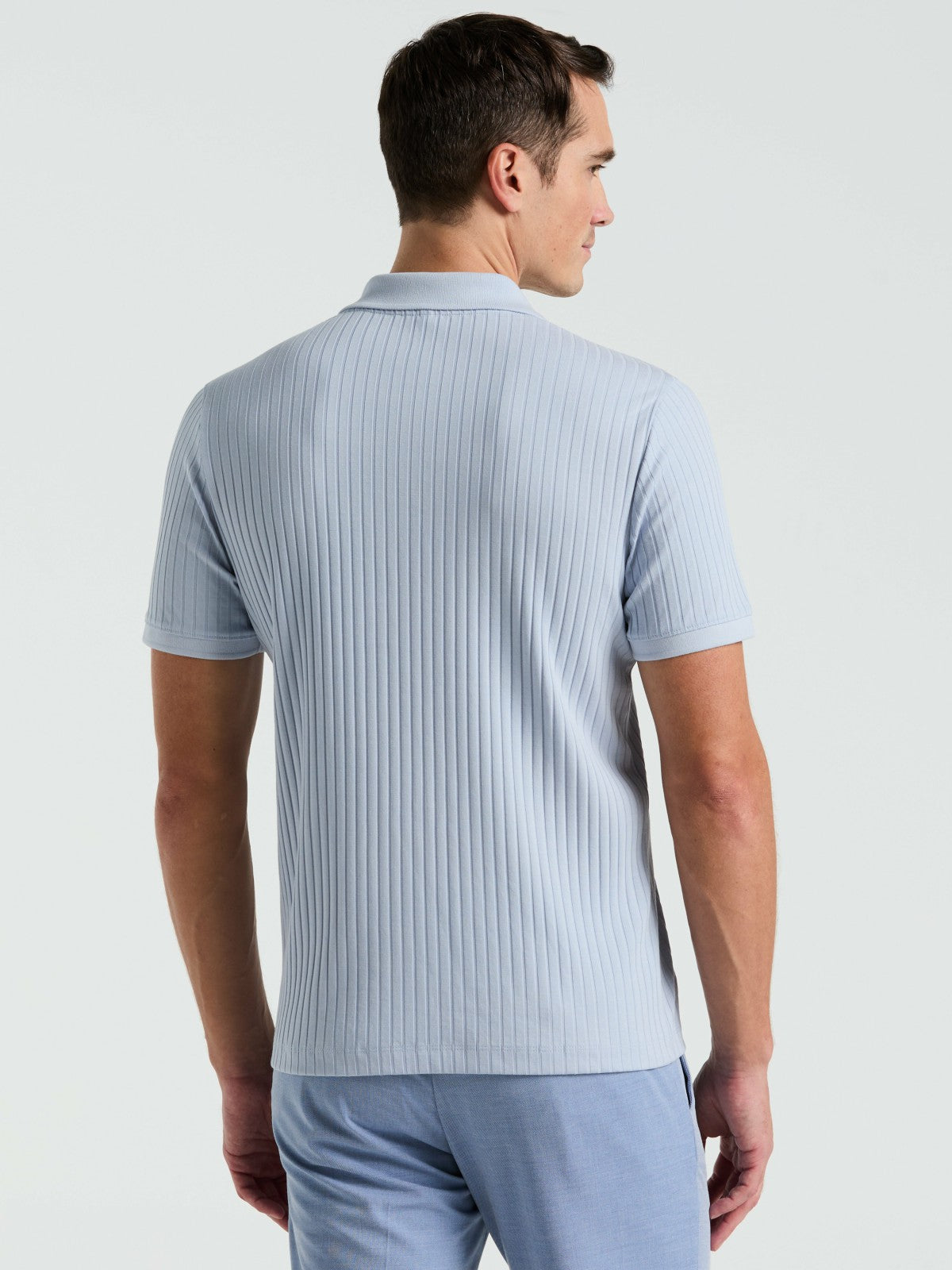 Perry Ellis Quarter Zip Ribbed Polo