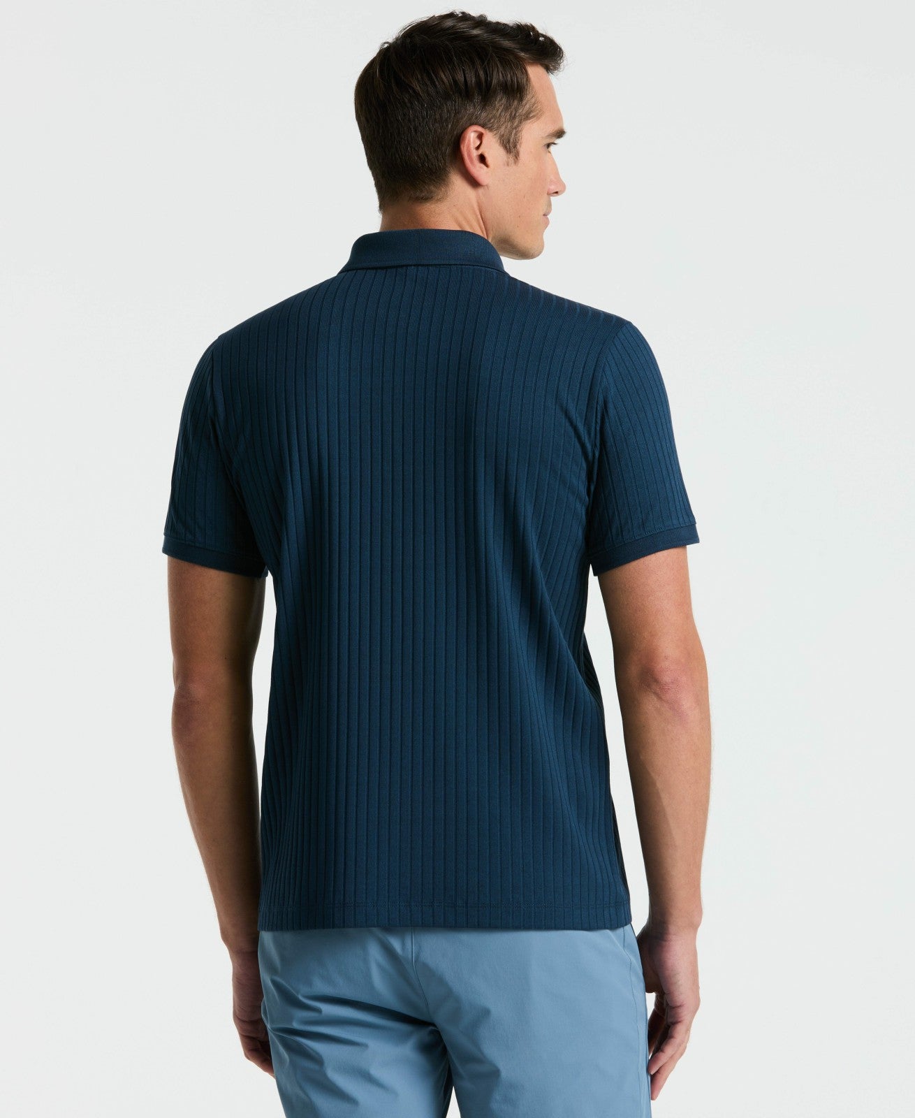Perry Ellis Quarter Zip Ribbed Polo