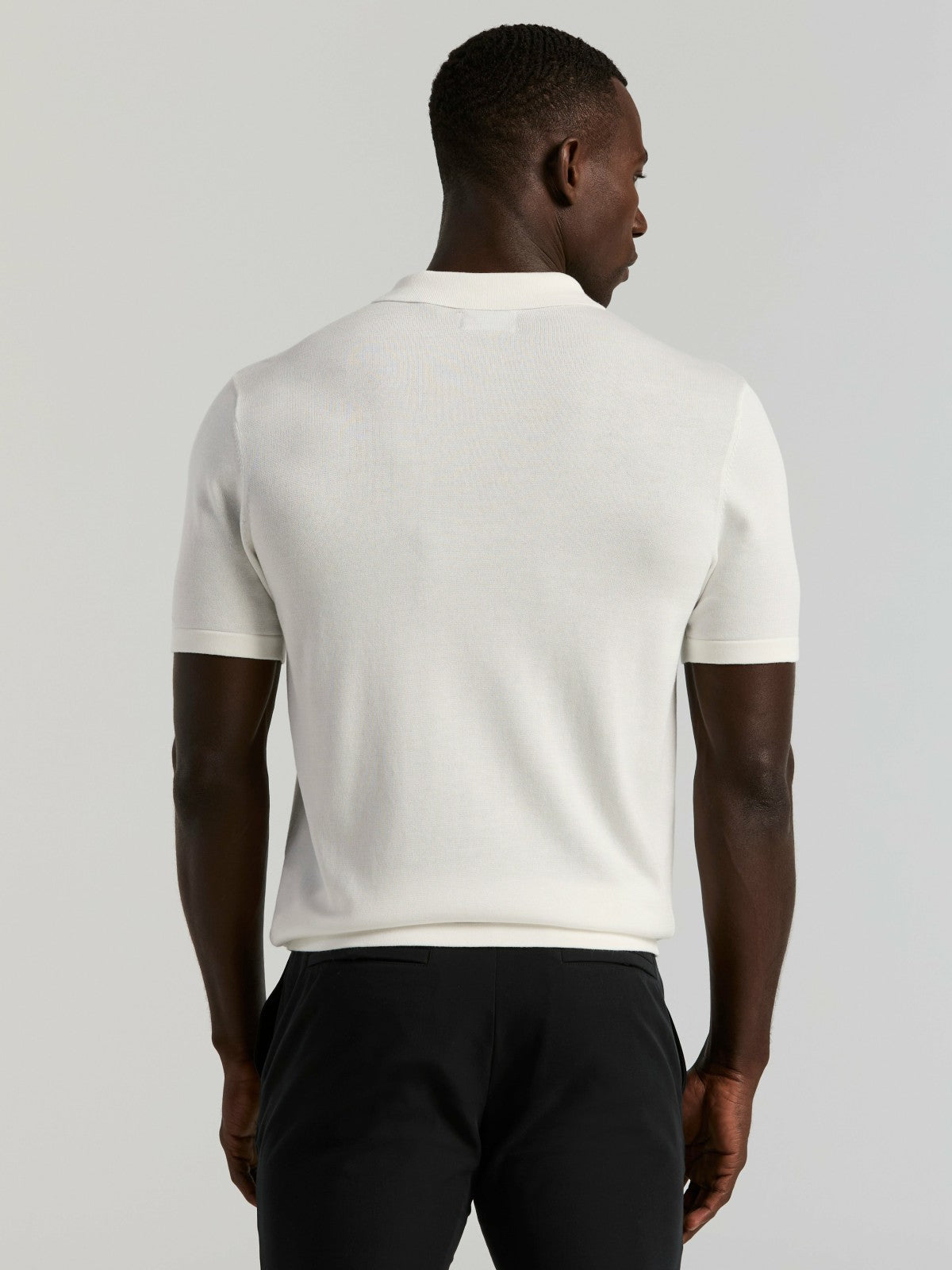 Perry Ellis Cotton Modal Striped Zip Sweater Polo