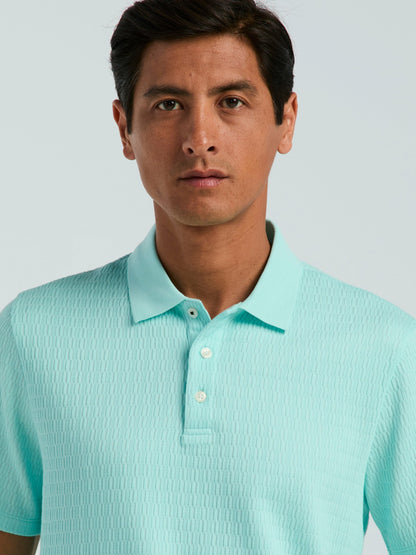 Perry Ellis Geometric Jacquard Polo Shirt