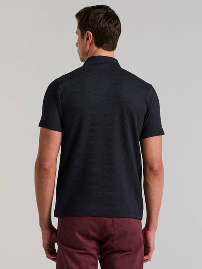 Perry Ellis Geometric Jacquard Polo Shirt