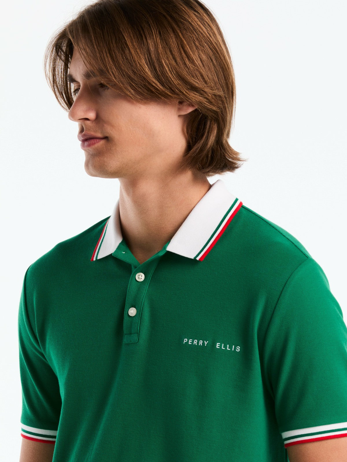 Perry Ellis Men's Mexico Cotton Pique Polo Shirt