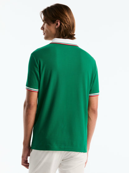 Perry Ellis Men's Mexico Cotton Pique Polo Shirt