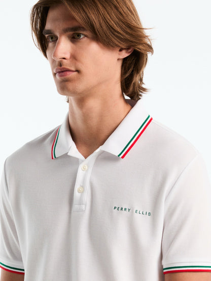Perry Ellis Men's Mexico Cotton Pique Polo Shirt