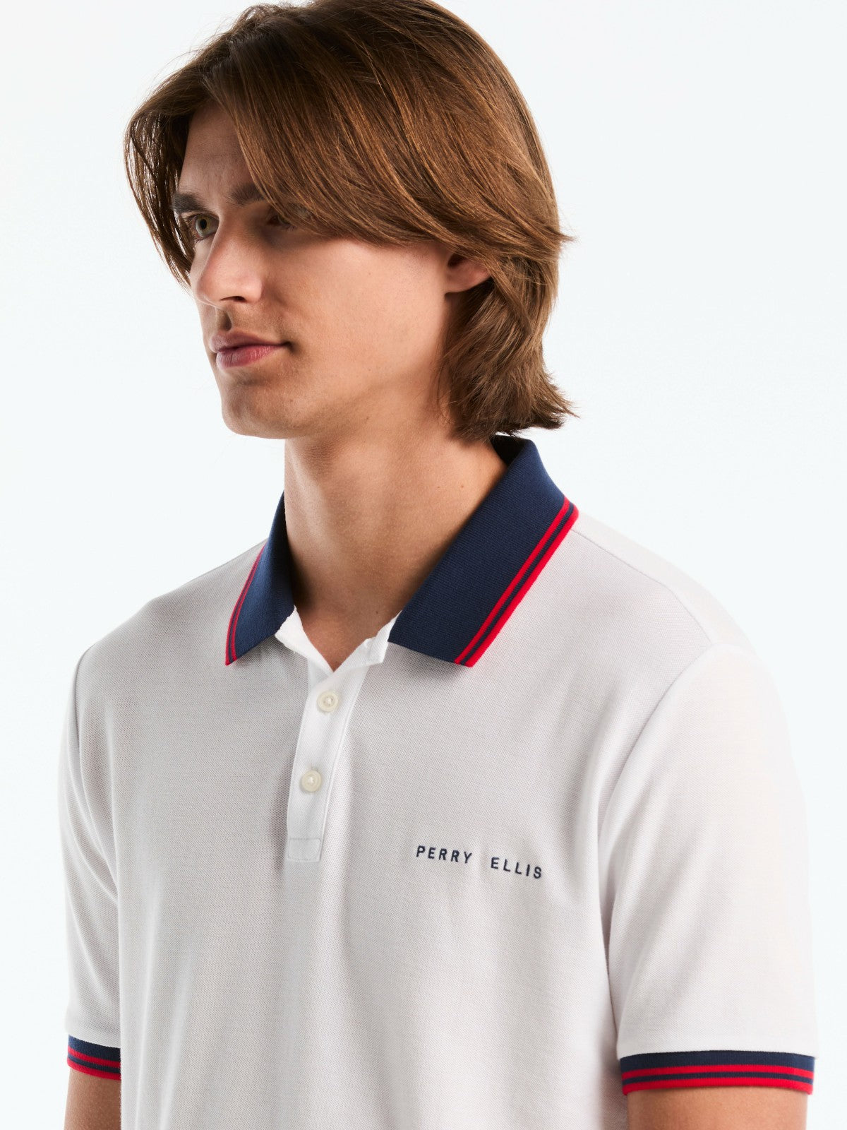Perry Ellis Men's USA Cotton Pique Polo Shirt
