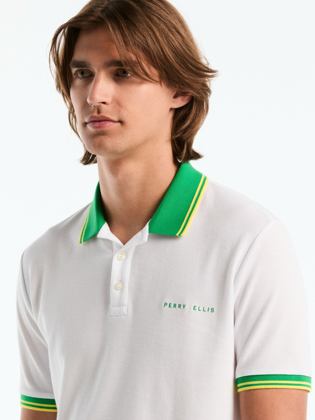 Perry Ellis Men's Brazil Pique Cotton Polo Shirt