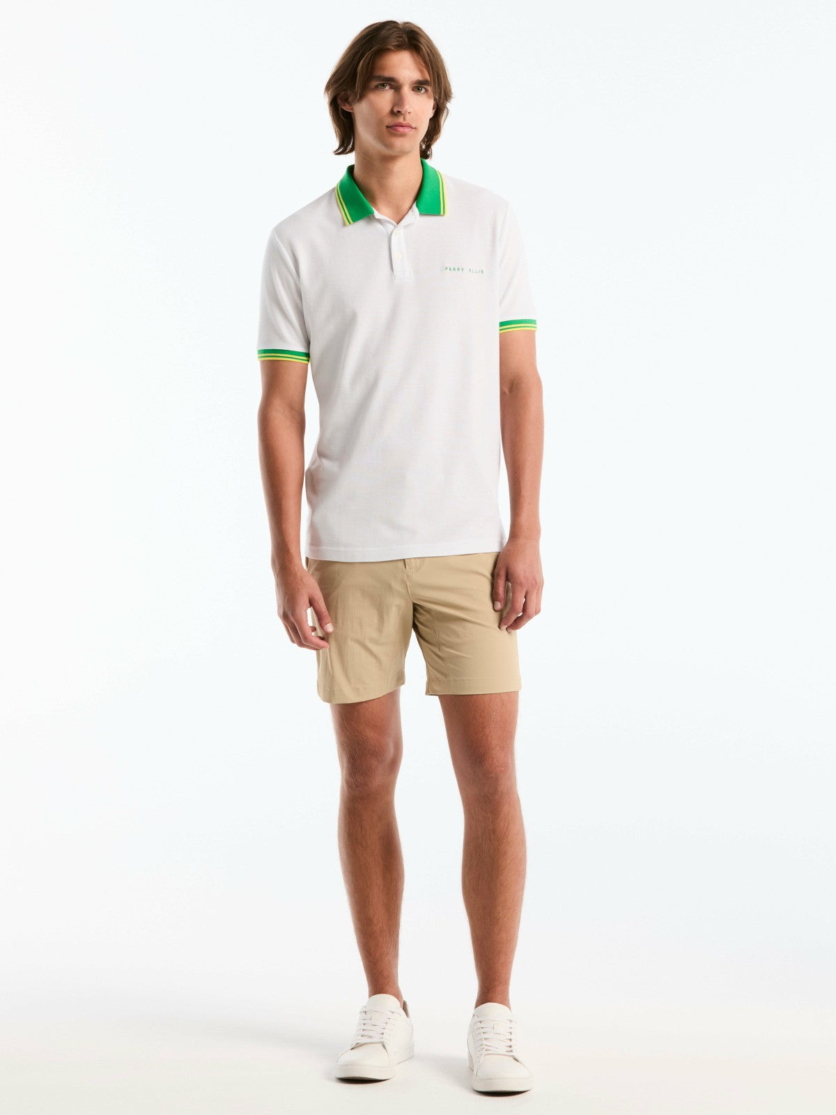Perry Ellis Men's Brazil Pique Cotton Polo Shirt