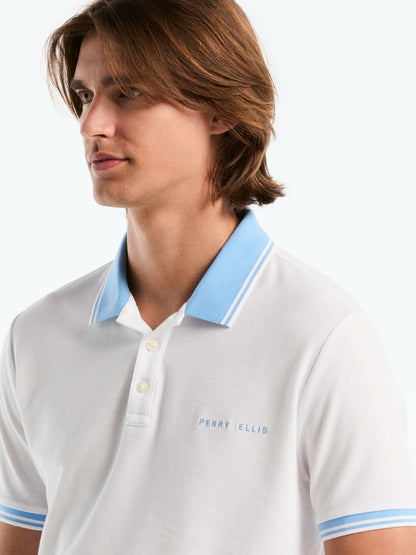 Perry Ellis Men's Argentina Cotton Pique Polo Shirt