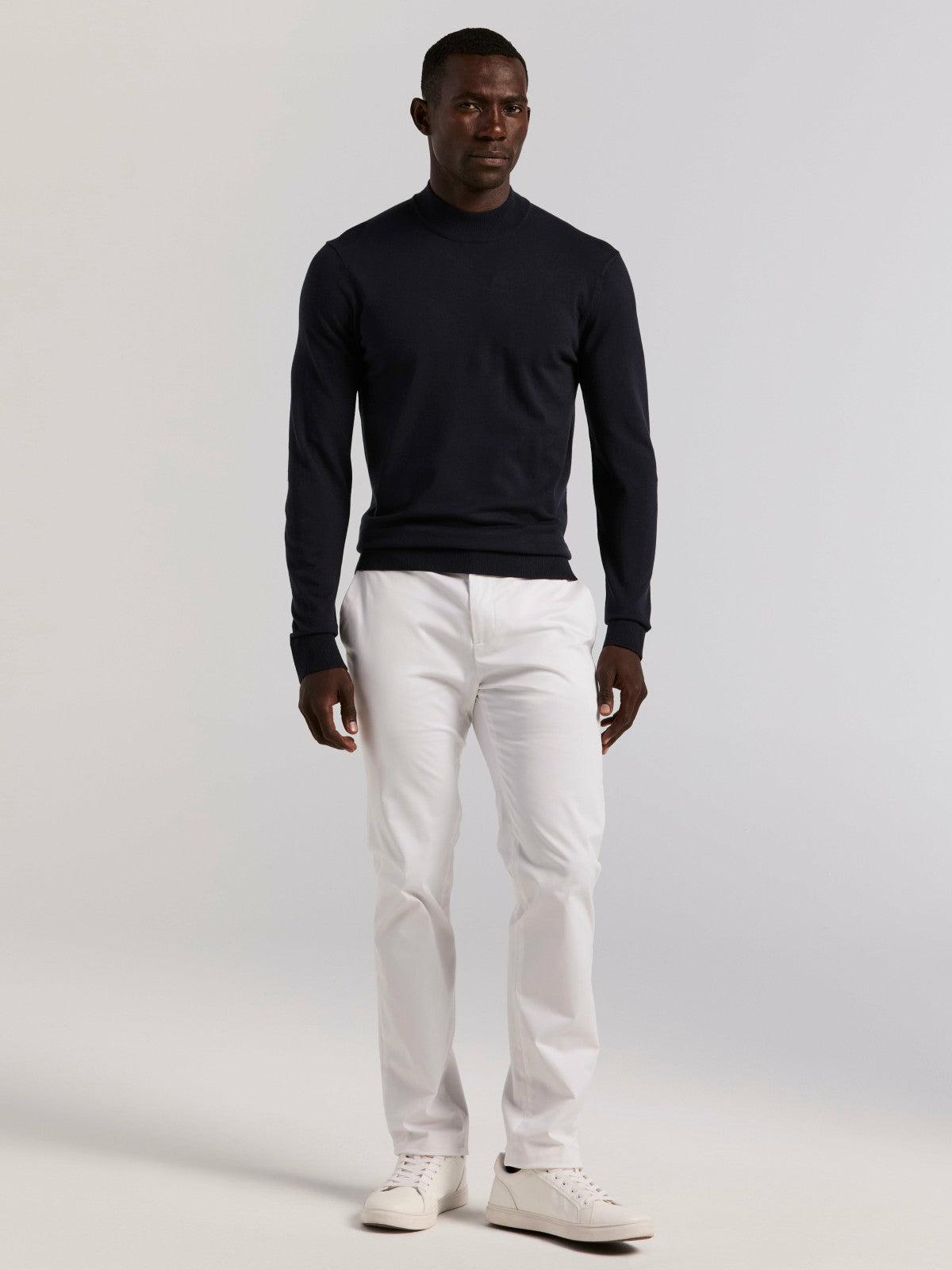 Perry Ellis Tech Knit Mock Neck Sweater