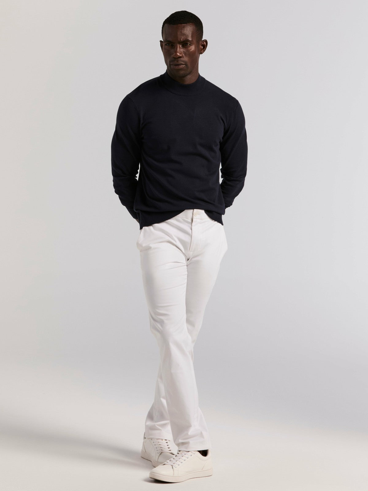 Perry Ellis Tech Knit Mock Neck Sweater