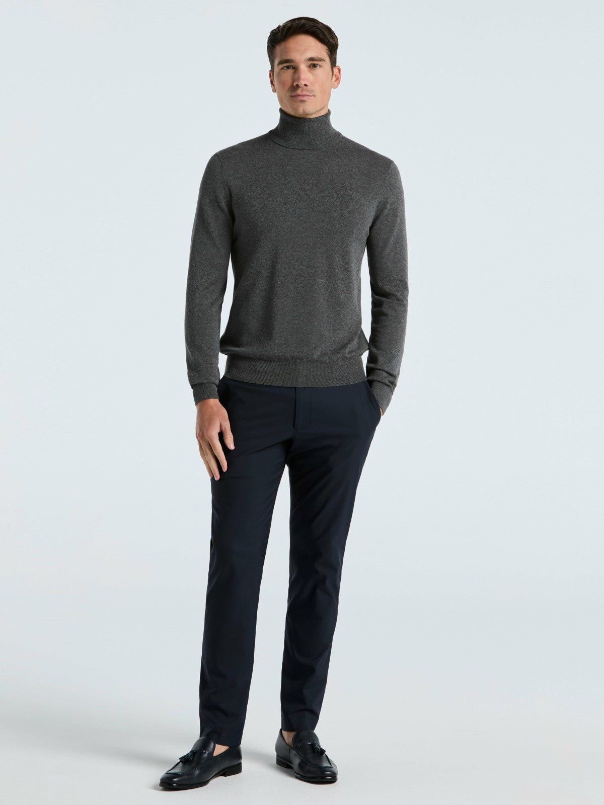 Perry Ellis Tech Knit Turtleneck Sweater