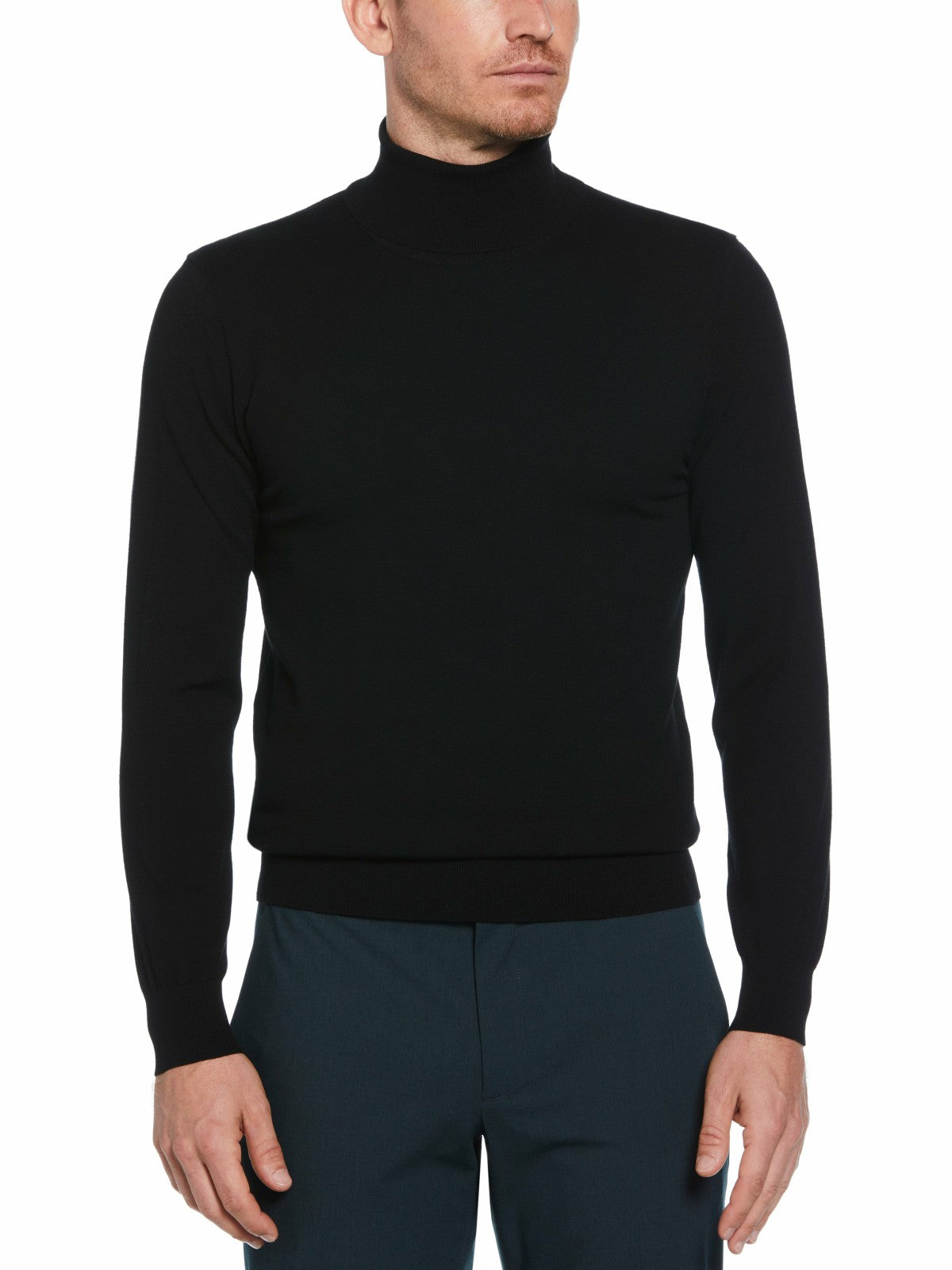 Perry Ellis Tech Knit Turtleneck Sweater