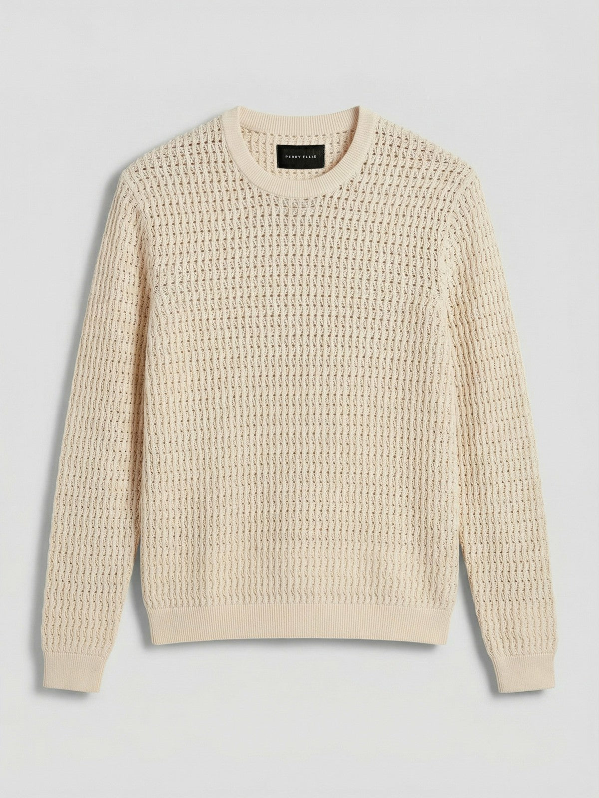 Perry Ellis Cotton Crew Neck Sweater