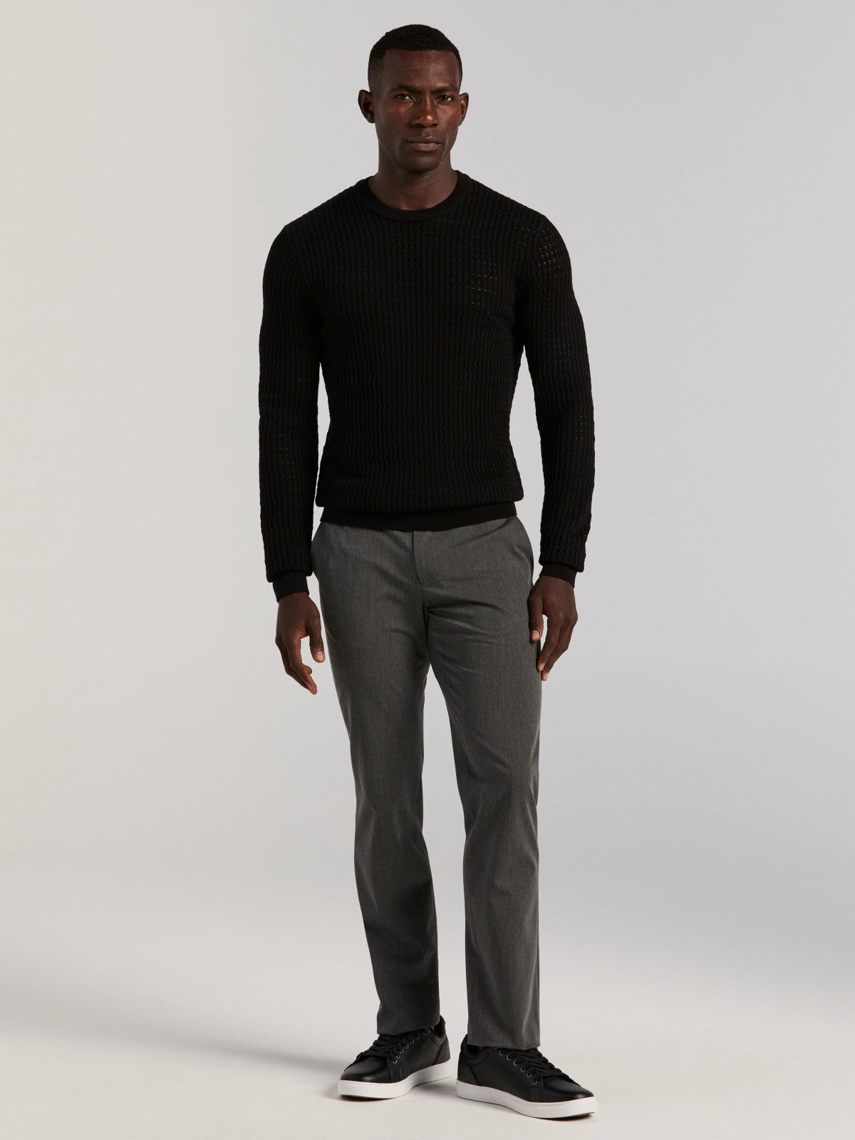 Perry Ellis Cotton Crew Neck Sweater