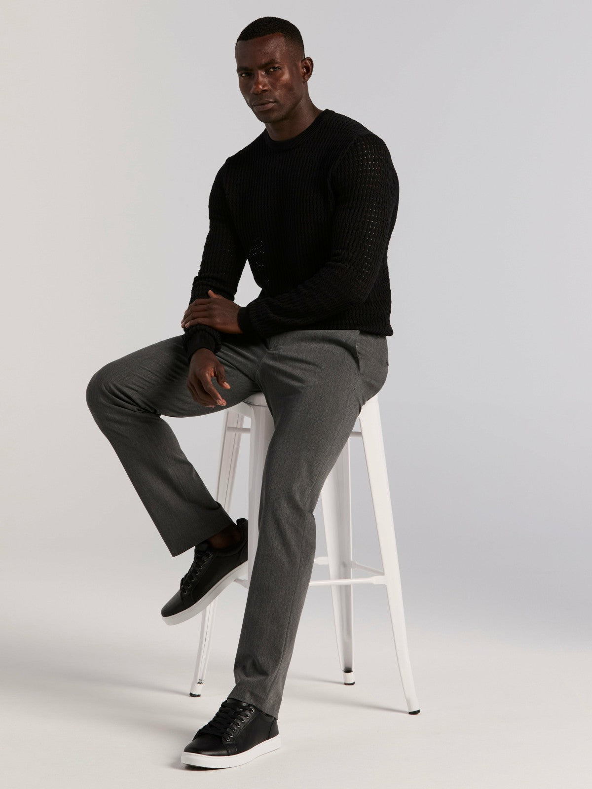 Perry Ellis Cotton Crew Neck Sweater