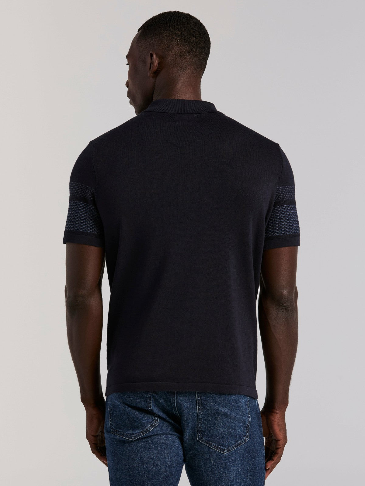 Perry Ellis Cotton Modal Textured Button Front Sweater