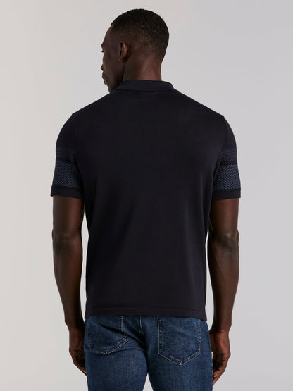 Perry Ellis Cotton Modal Textured Button Front Sweater