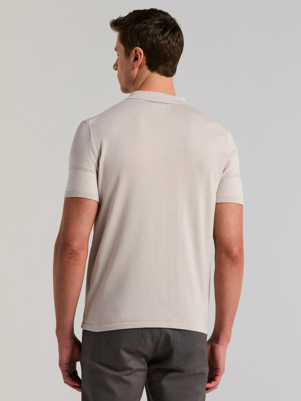 Perry Ellis Cotton Modal Textured Button Front Sweater