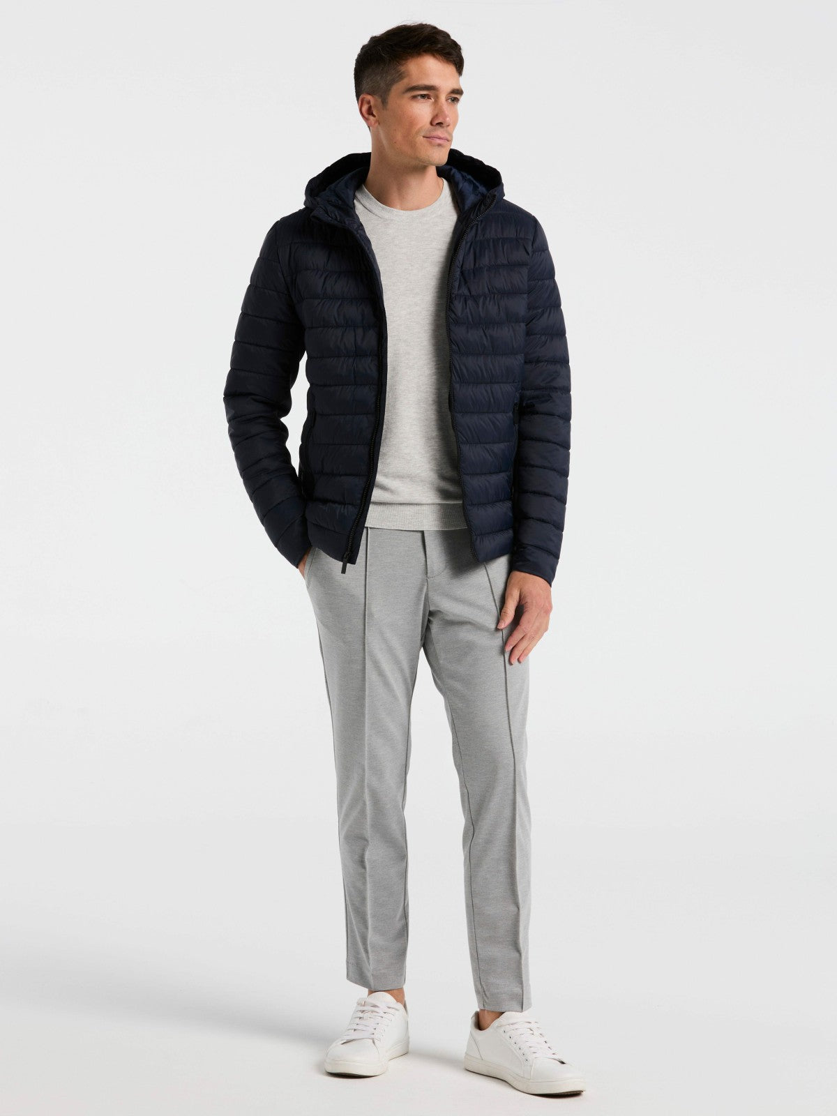 Perry Ellis Hybrid Lightweight Puffer Jacket
