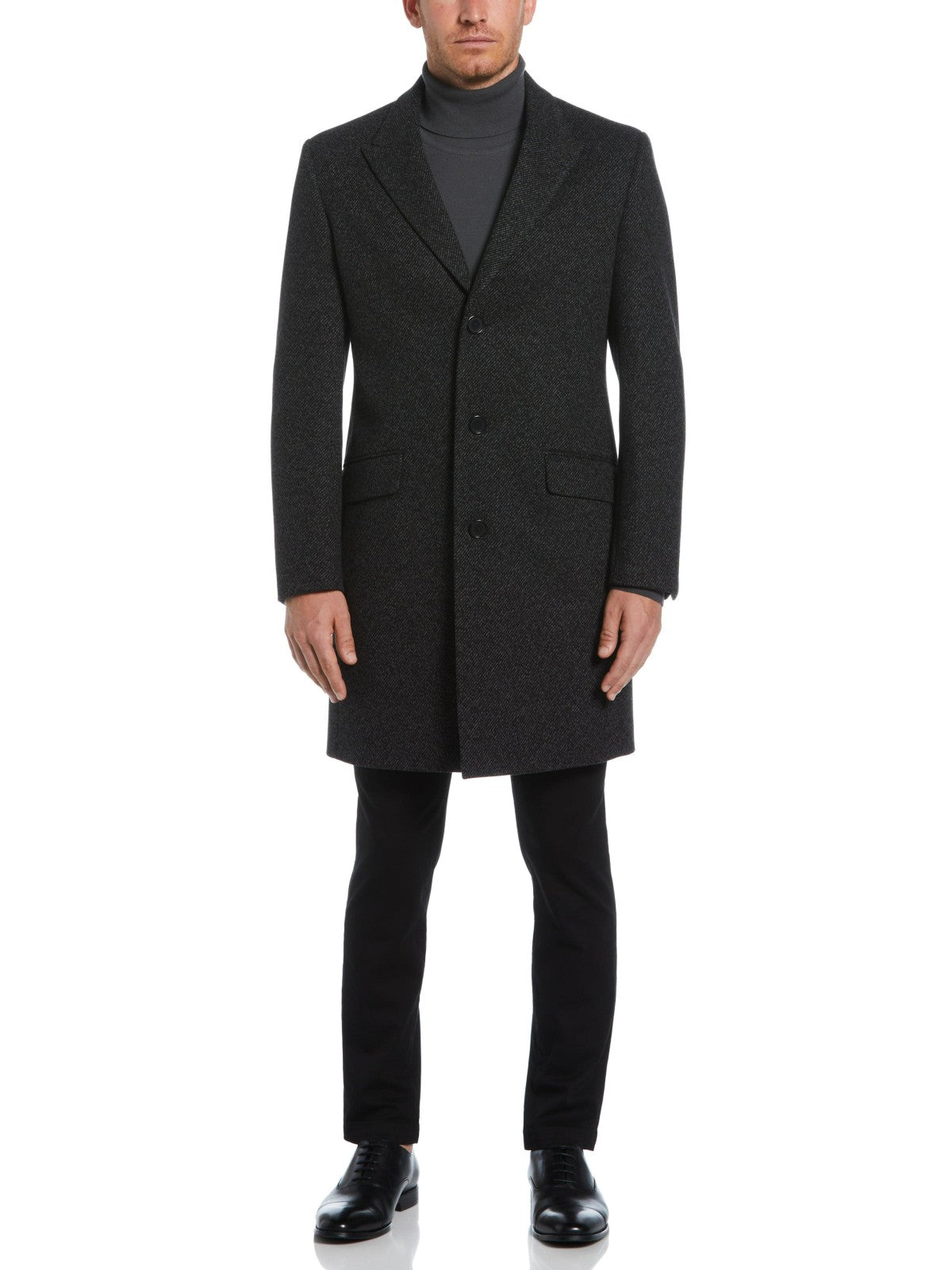 Perry Ellis Single Breasted 3 Button Overcoat