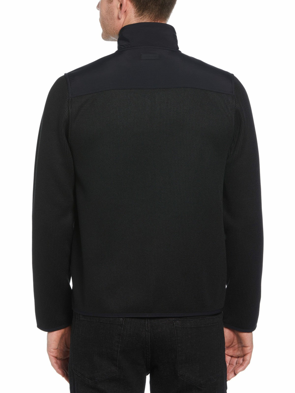Perry Ellis Solid Stretch Full-Zip Fleece Jacket