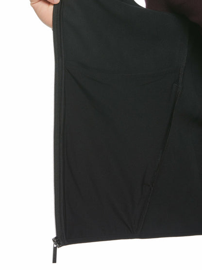 Perry Ellis Solid Stretch Full-Zip Fleece Vest