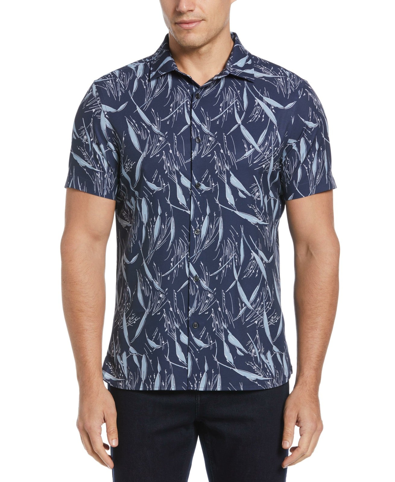 Perry Ellis Total Stretch Slim Fit Wheat Print Shirt