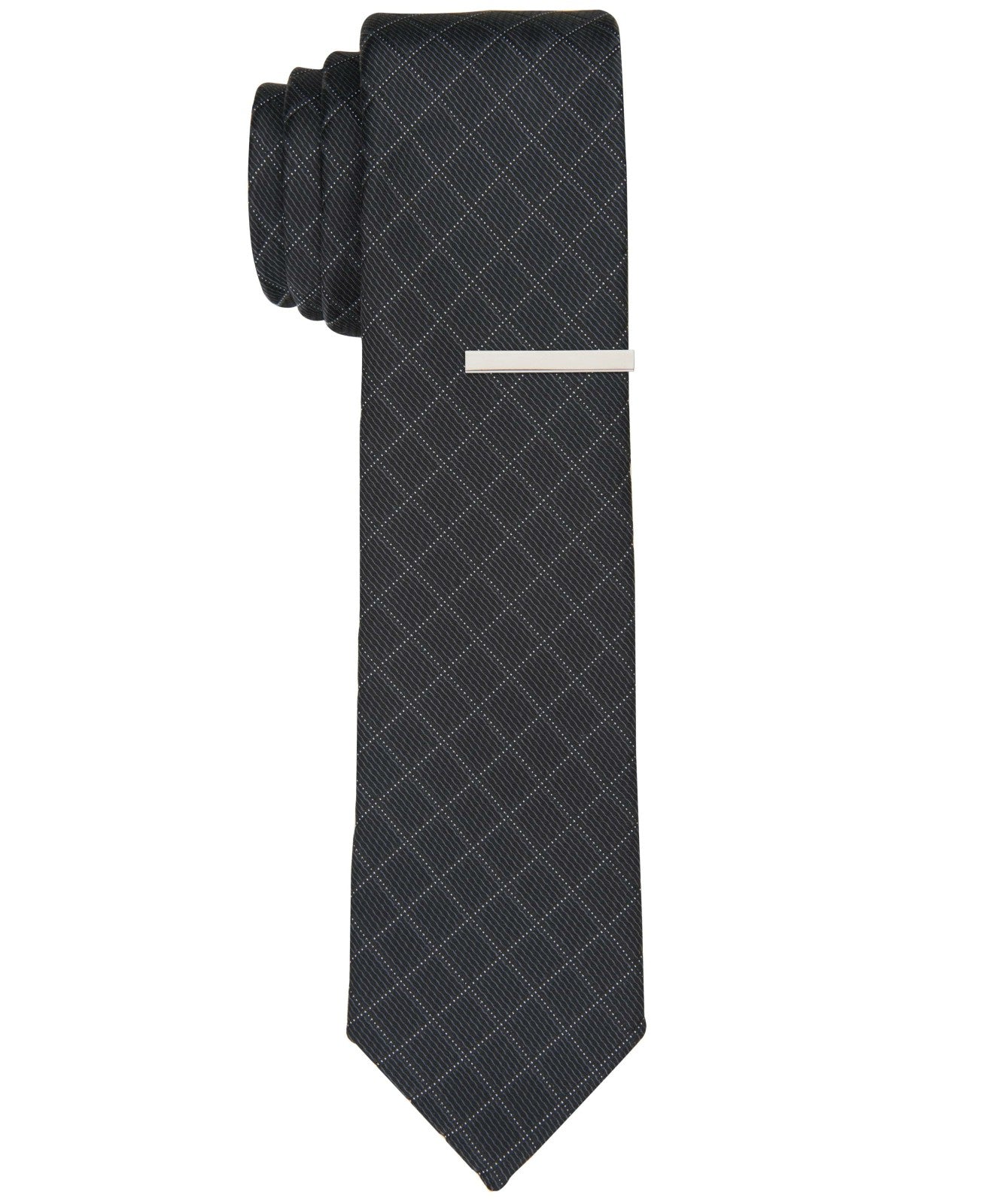 Perry Ellis Babbaro Grid Black Tie