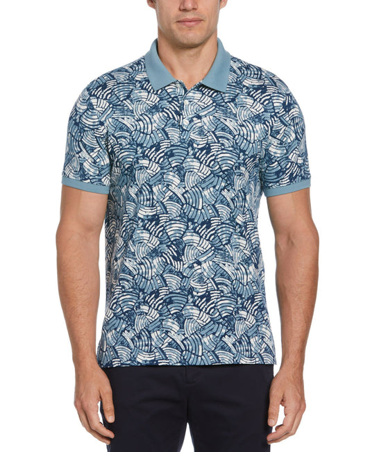 Perry Ellis Men's Short Sleeve Allover Print Polo