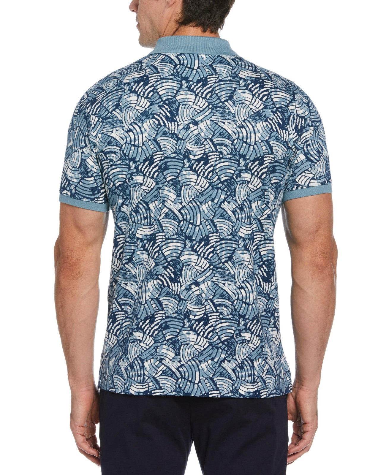 Perry Ellis Men's Short Sleeve Allover Print Polo