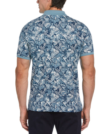 Perry Ellis Men's Short Sleeve Allover Print Polo