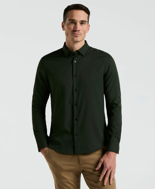 Perry Ellis Men's Untucked Slim Fit Stretch Shirt