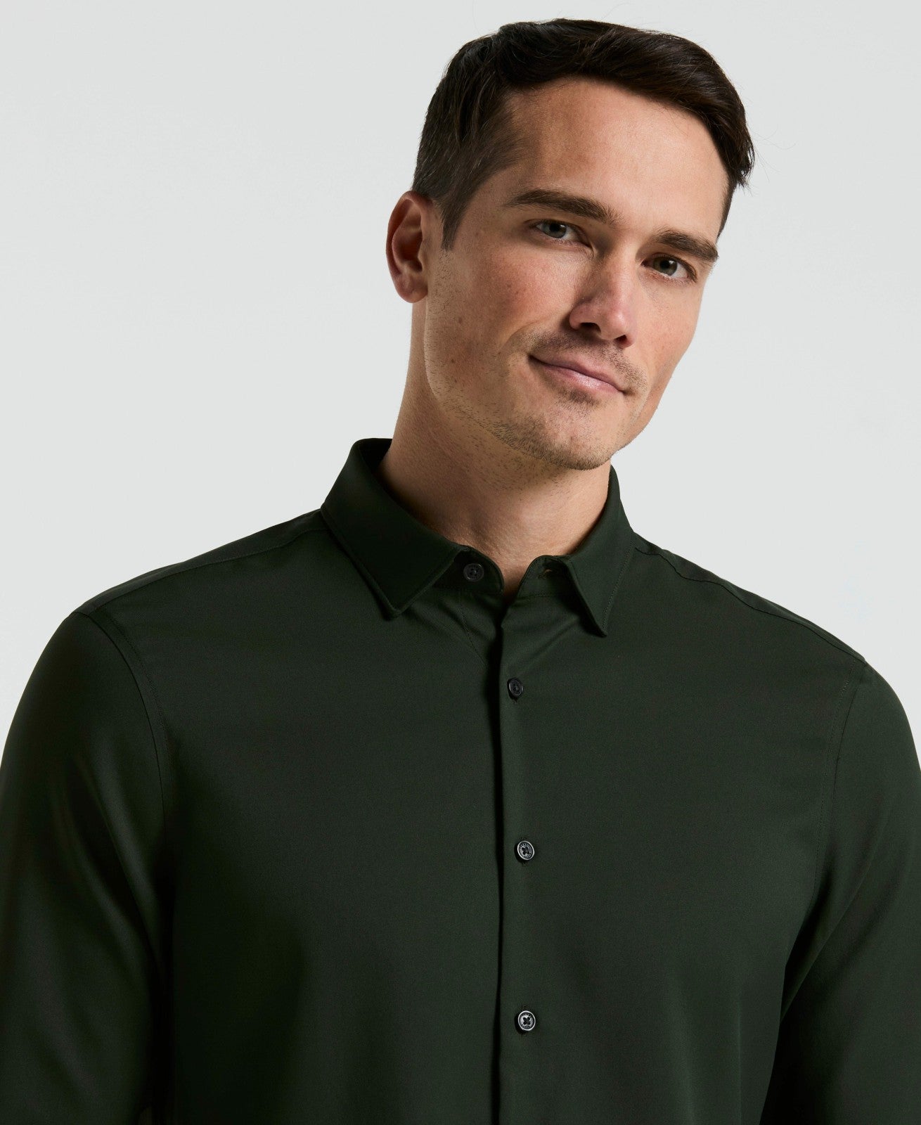 Perry Ellis Men's Untucked Slim Fit Stretch Shirt