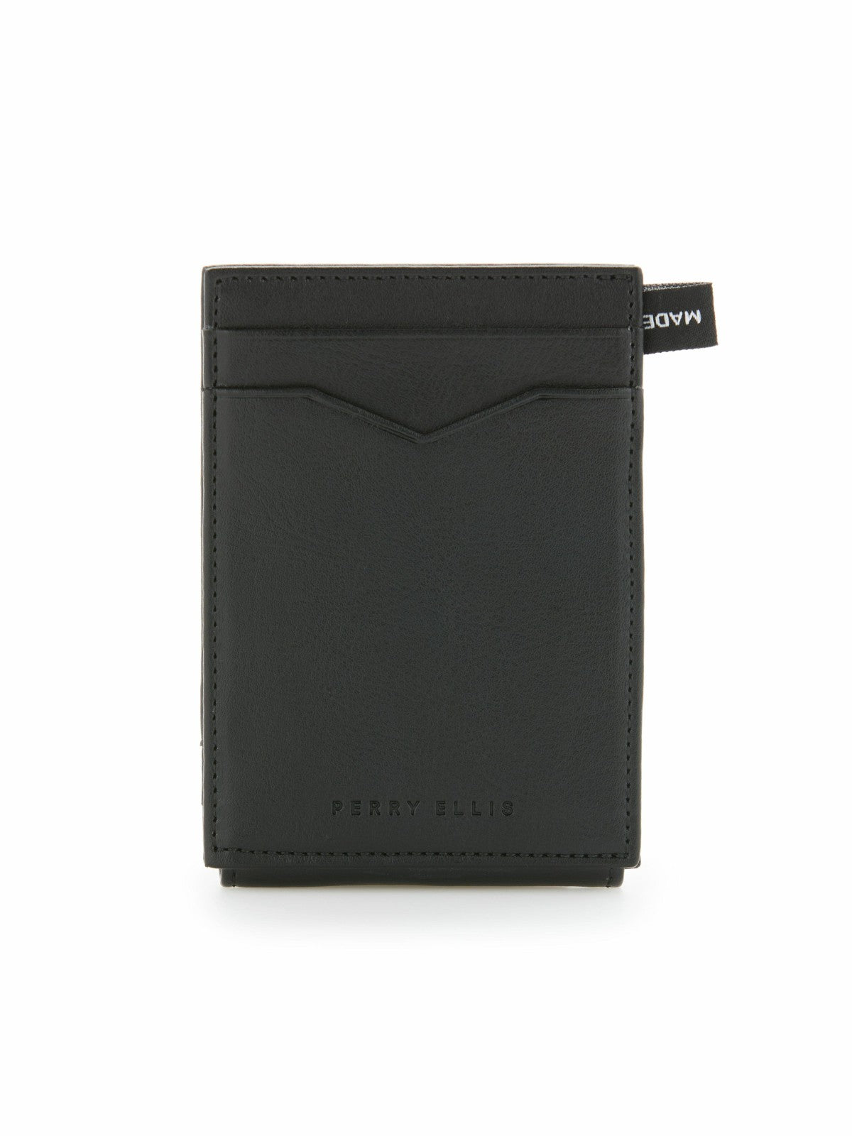 Perry Ellis Leather Magnetic Card Case Wallet