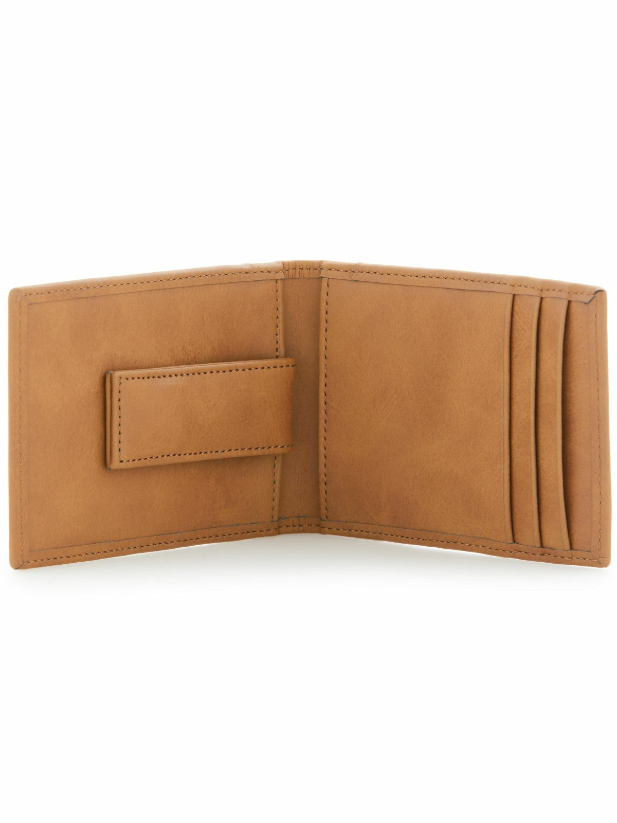 Perry Ellis Tan Leather Money Clip Wallet