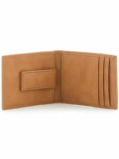 Perry Ellis Tan Leather Money Clip Wallet
