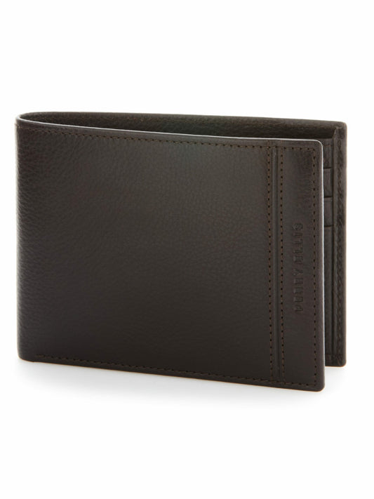 Perry Ellis Brown Genuine Leather Glazed Wallet